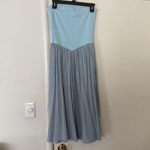Women’s Strapless Midi Drop-Waist A Line Dress